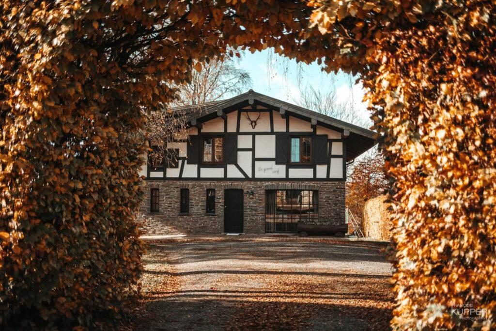 Le Grand Cerf 25 Pers, Malmedy- Chalet Rustique, Jardin Eksteriør billede