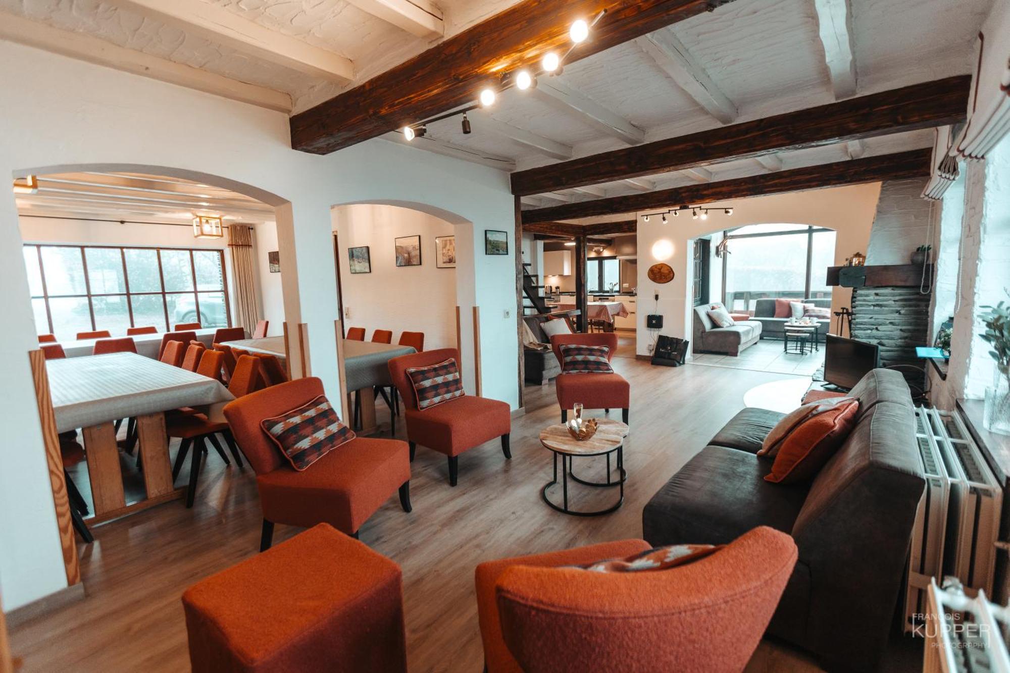 Le Grand Cerf 25 Pers, Malmedy- Chalet Rustique, Jardin Eksteriør billede