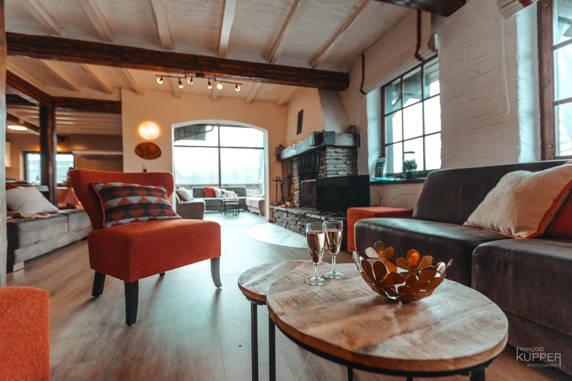 Le Grand Cerf 25 Pers, Malmedy- Chalet Rustique, Jardin Eksteriør billede