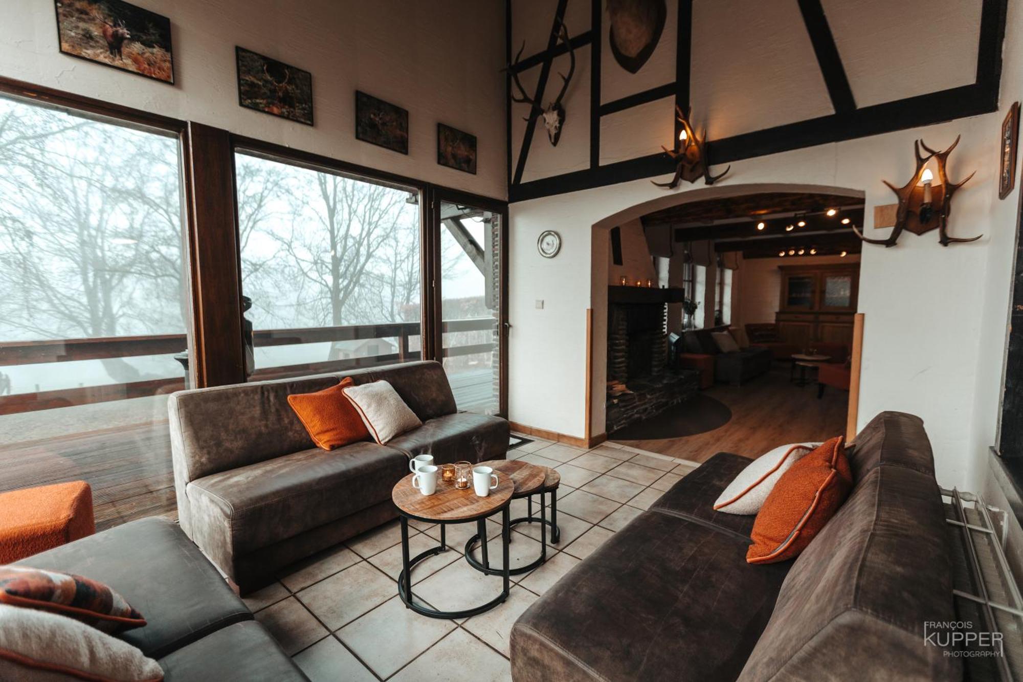 Le Grand Cerf 25 Pers, Malmedy- Chalet Rustique, Jardin Eksteriør billede